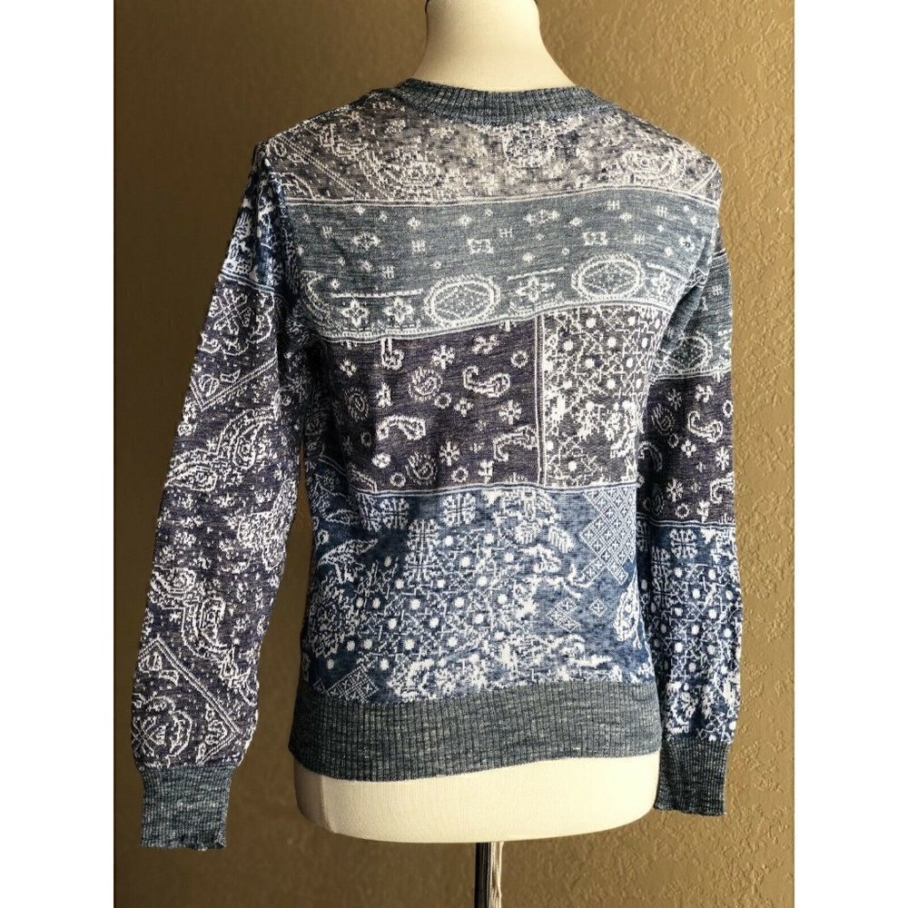DIESEL Women's Blue M-bandana Sweater Size XS M L $178 DL9 - Picture 9 of 12